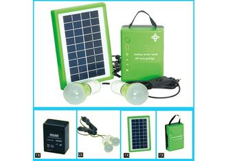 Cargador portátil normal del panel solar con los módulos solares de 5w picovoltio y los bulbos de una batería 2