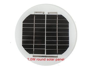 Negro el panel solar redondo de 2 vatios ningún cargador del marco para el mini semáforo