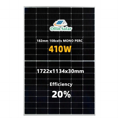 El mono panel solar fotovoltaico negro lleno de Perc 9bb picovoltio para la Sistema Solar casera