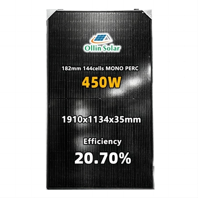 comprar TODO EL panel solar Kit For Homes de 440W 445W 450W 455W 460W del panel solar célula monocristalina negra de los paneles solares de la media online manufacture