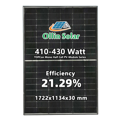 comprar PANEL SOLAR DE MEDIA CÉLULA MONOCRISTALINA TIPO N 420W TOPCON N TIPO N online manufacture