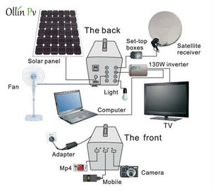 comprar cargador portátil residencial del panel solar 60W, sistema de iluminación solar para el hogar online manufacture