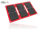 Dispositivo de carga fotovoltaico móvil solar portátil del color rojo del doblez del bolso 4 del cargador
