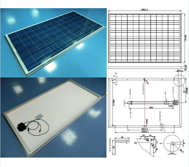 módulo polivinílico del picovoltio del tejado 260W, eficacia modular industrial del módulo de los paneles solares el 2%