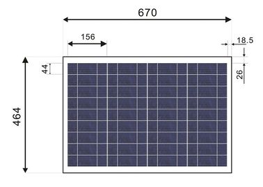 Transmisión solar blanca del panel 3.2m m del marco 12V la alta moderó el vidrio delantero de cristal